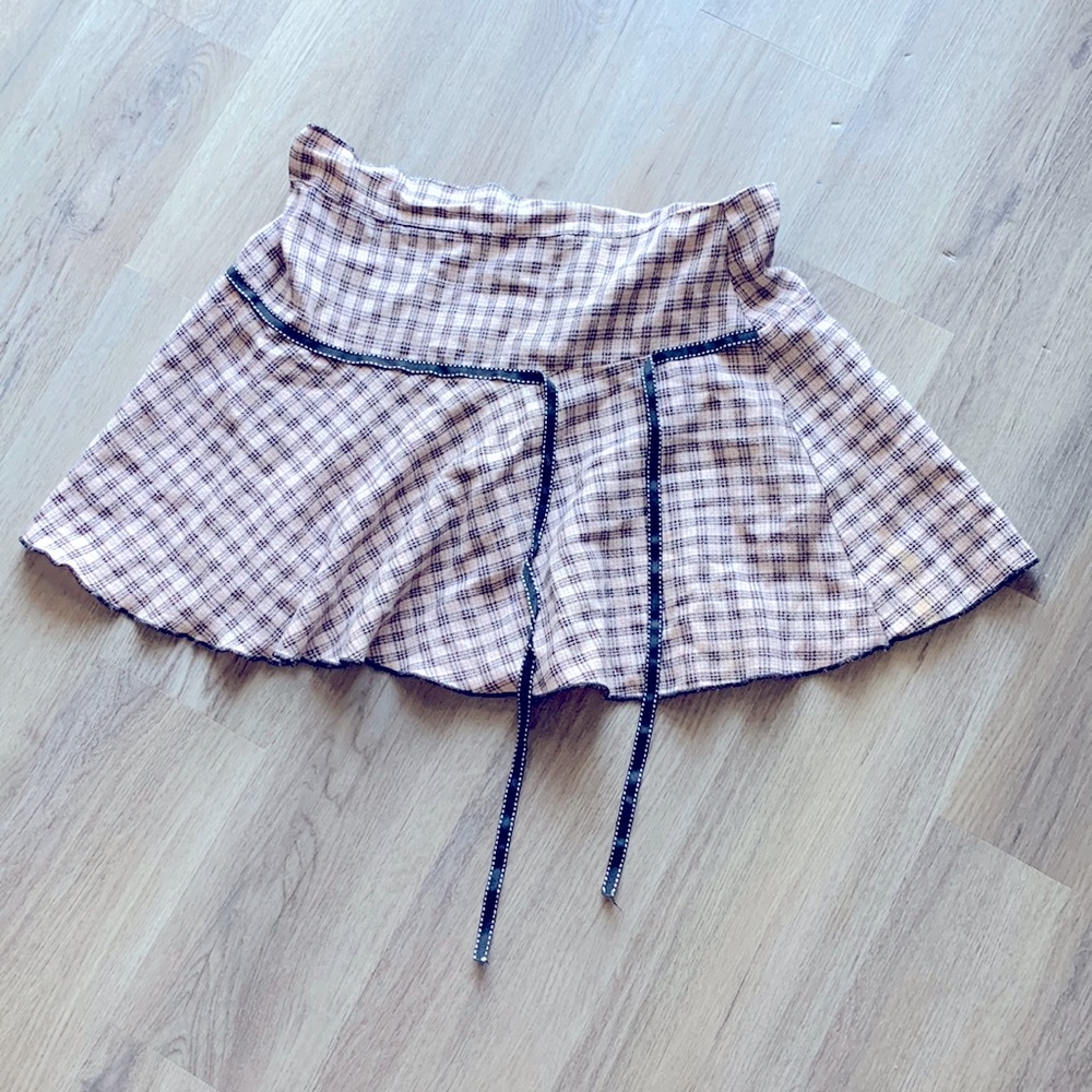 Pink mini skirt